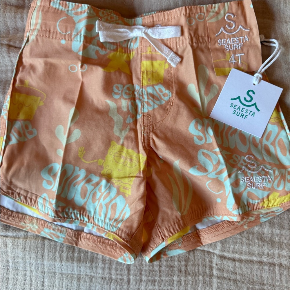 Seaesta surf x SpongeBob board shorts